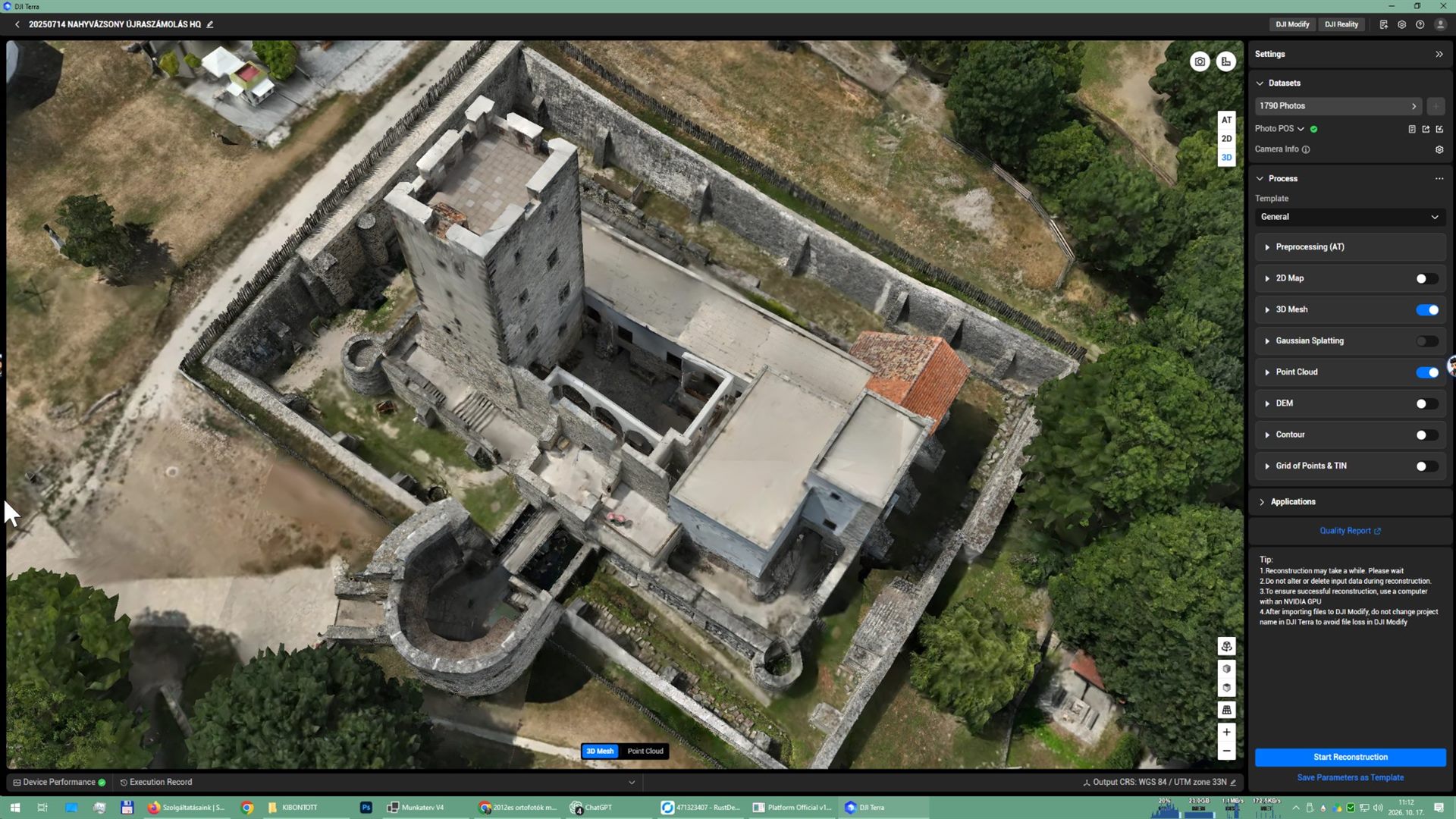 3D mesh modell – Nagyvázsony